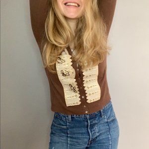 NWT Anthropologie Field Flower Cardigan Sweater